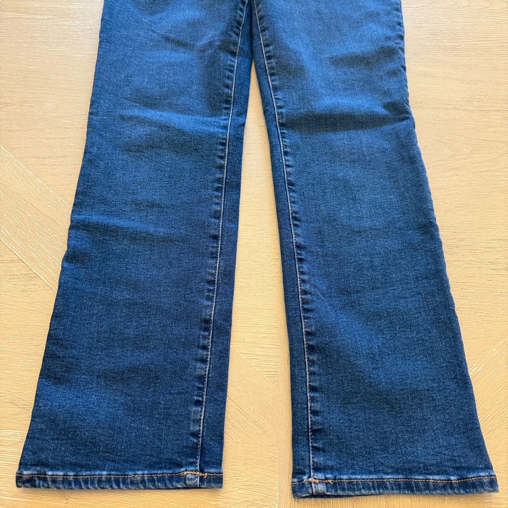 Good American Dark Blue Flare Jeans Sz 8 - Picture 2 of 7